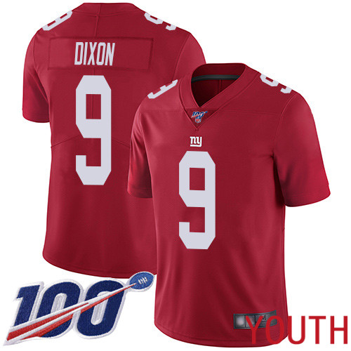 Youth New York Giants #9 Riley Dixon Red Limited Red Inverted Legend 100th Season Football NFL Jersey